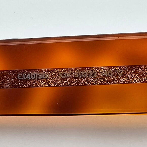 Celine CL401301 53V 3 Dots Shiny Havana Frame Grey Lens Rectangular Sunglasses - Picture 7 of 12